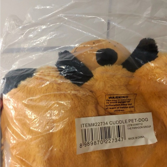 Plush Dog Toy Kids Pillow- Yellow and Black - Picture 2 of 7